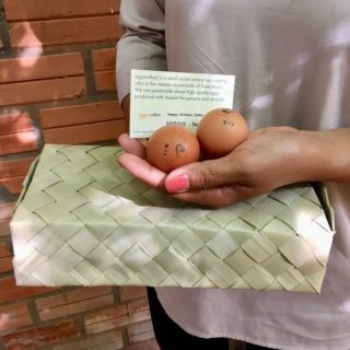 Palm Leaf Box with Eggscellent Eggs | Eggscellent